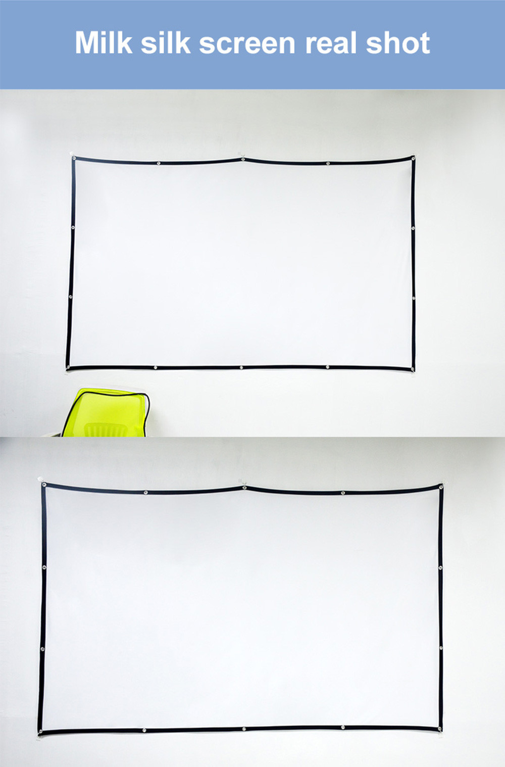50-Inch Portable Foldable Soft Milk Silk Screen projector screen for educational training business projection soft