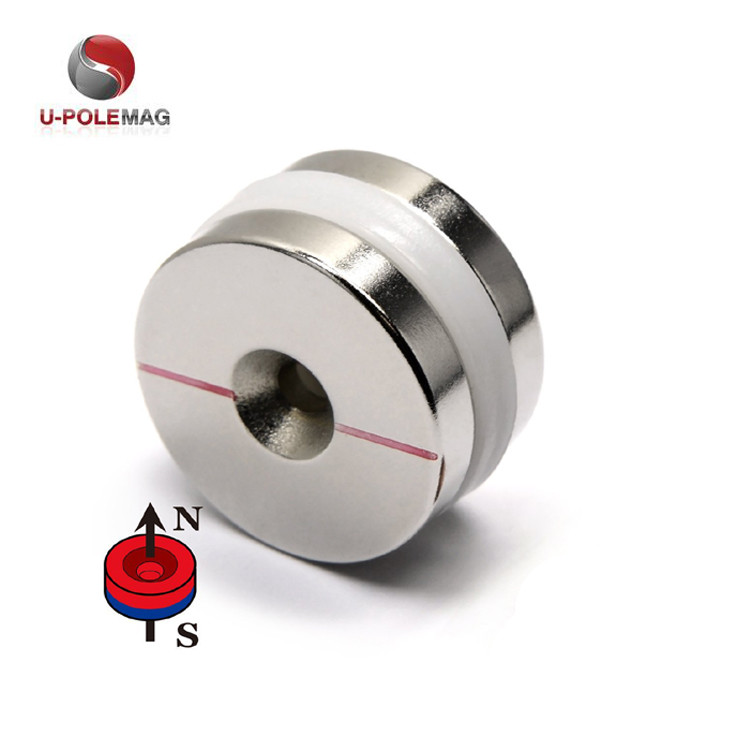 60°C Maximum Working Temperature N52 Neodymium Disc Magnet with M10 Countersunk Hole