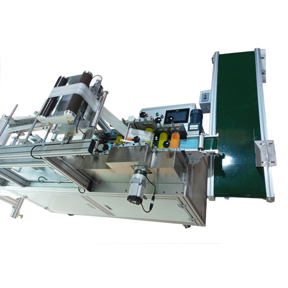 YANUO 9000W Earloop Mask Making Machine , PLC Control Plane Mask Machine