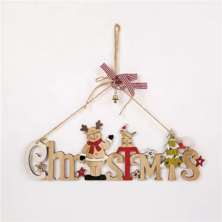 Customized Christmas tree hangings Wooden Christmas decorations Home party hangings