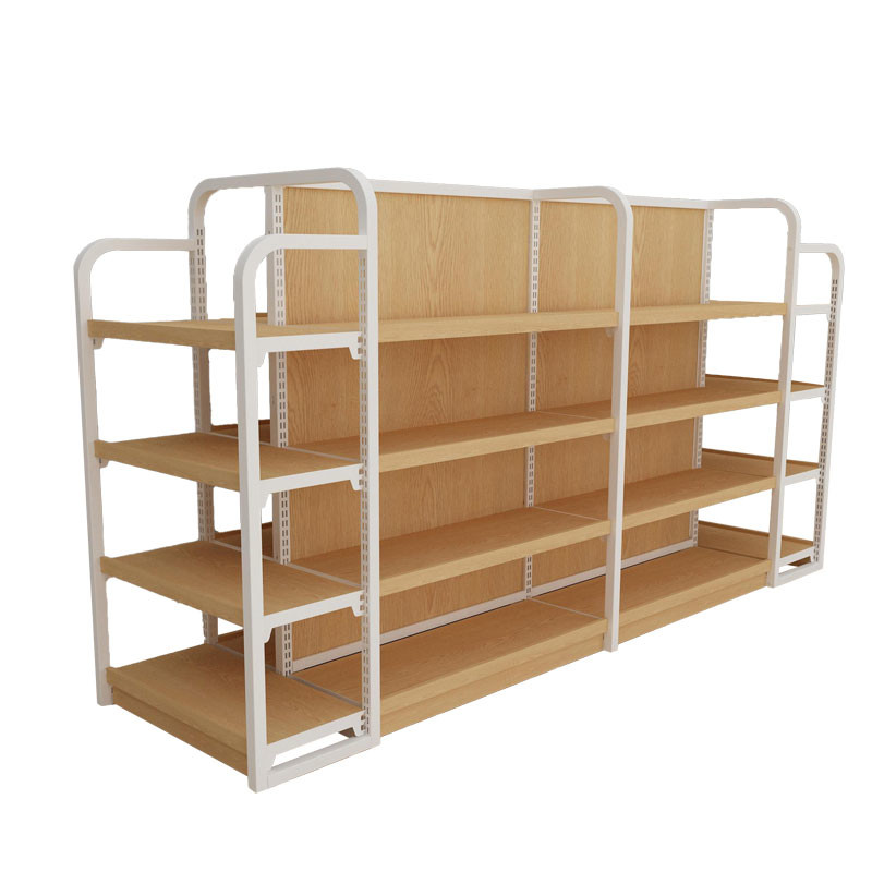 Cold Rolled Steel Supermarket Shelf Rack Milk White 175KG Loading