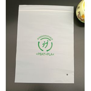 China Eco-Friendly PBAT+PLA Biodegradable Resealable Zipper Bag Compostable Strong Seal Storage For Small Item on sale