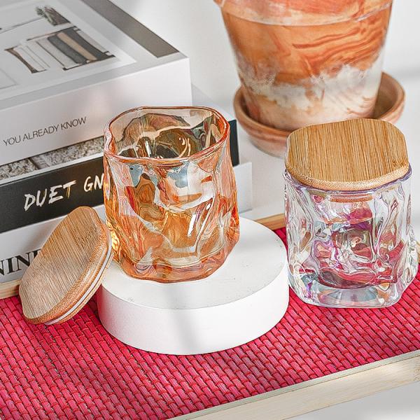 Custom Luxury Design Metal Lace Decal Decoration Candle Holder Rose Gold Scented