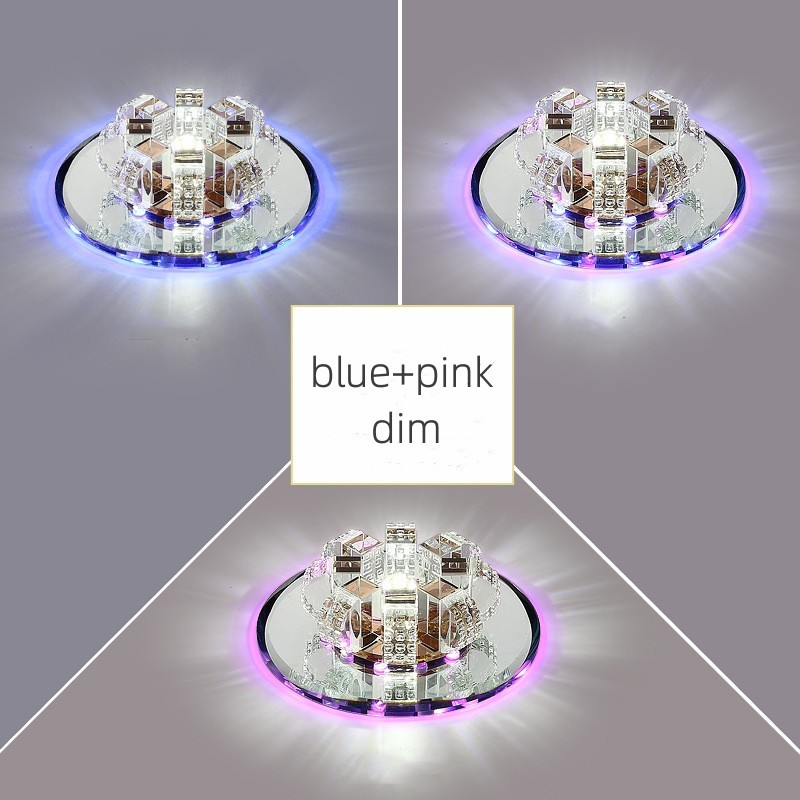 Modern Crystal Aisle Spot Light Creative Entry Glass Balcony Porch Hall Corridor Ceiling Downlight