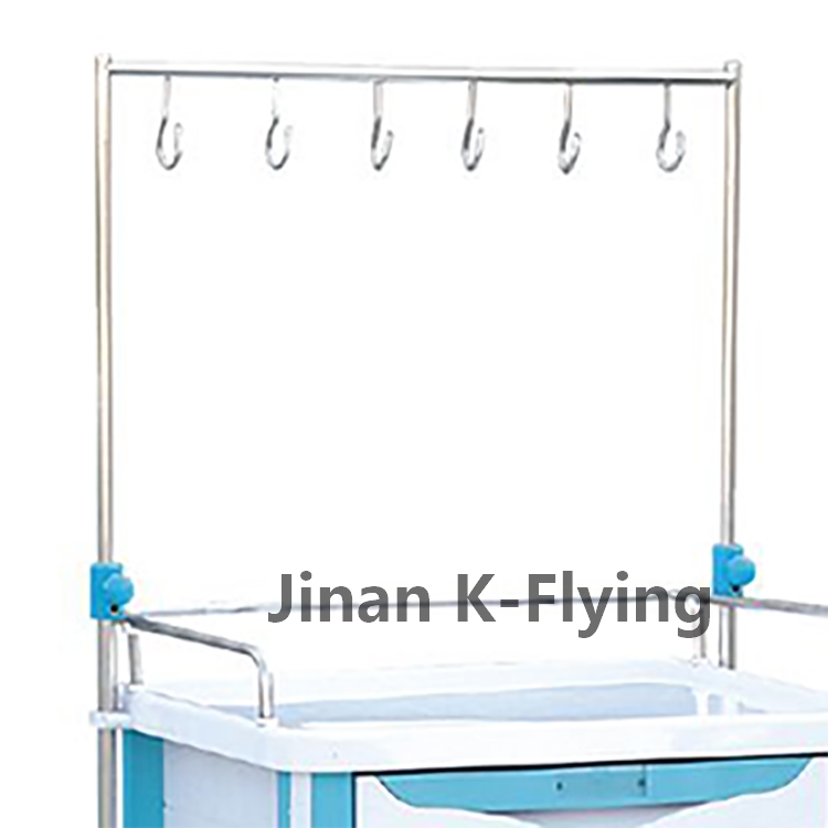 Height Adjustable Infusion Medical Trolley Cart With Wheels