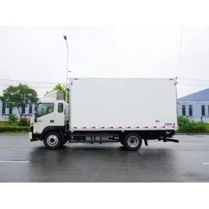 5 Ton JAC 4x2 Refrigerated Van Freezer Box Truck in Chile 4L Engine Capacity