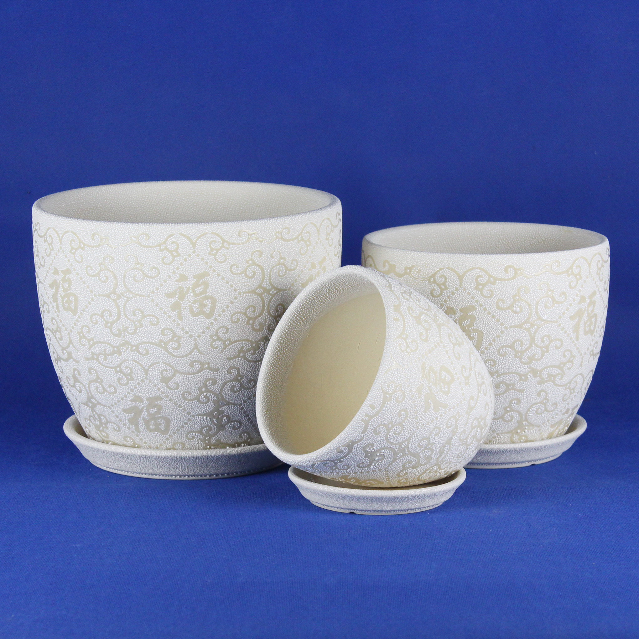 Durable And Versatile Ceramic Pots Glossy Finish For Living Room