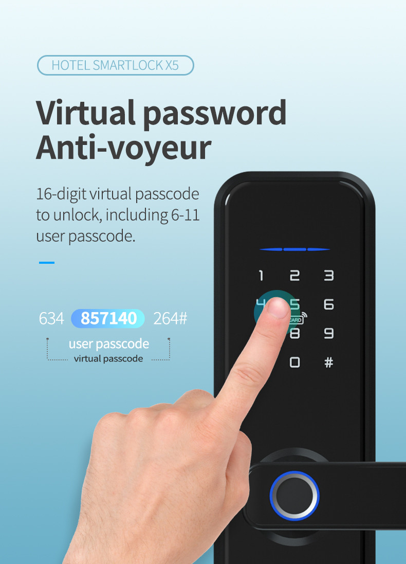 Wifi Bedroom Door Lock Fingerprint Easy Install