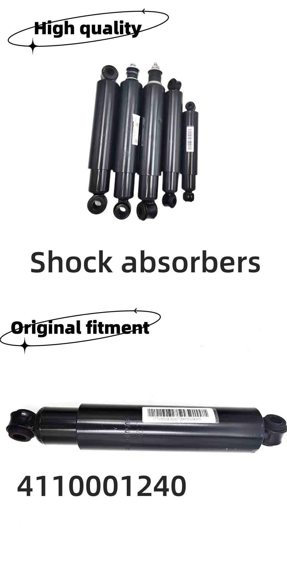 Standard Size Front Axle Shock Absorber Assembly 4110001240 for LGMG MT86 MT86H Genuine