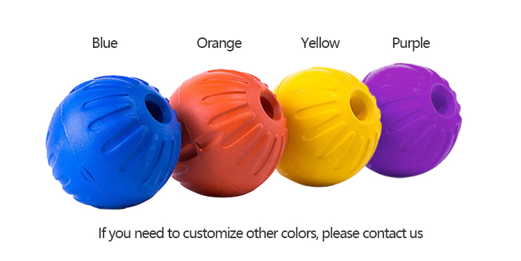7cm 9cm Foam Dog Balls EVA Floating Pet Chew Toys Yellow Purple Customized