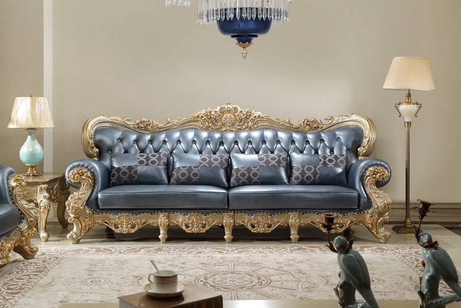 Luxury Sofa sets FACTORY direct sales price for Imported Italy Leather cushion and upholstered for Villa living rooms