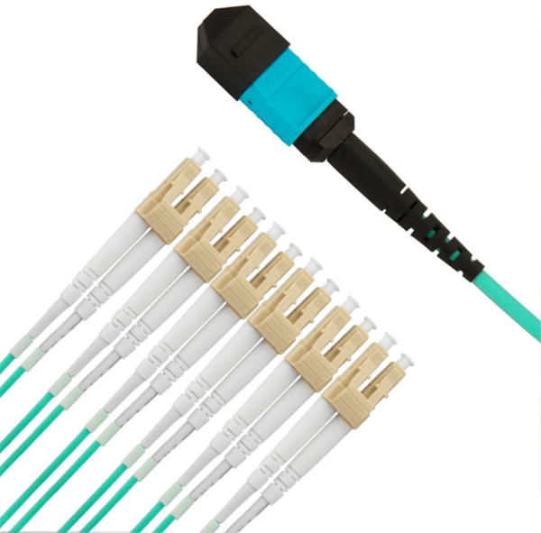 8 Strand LC - MPO Push On Low Insertion Loss with Ceramic Ferrules