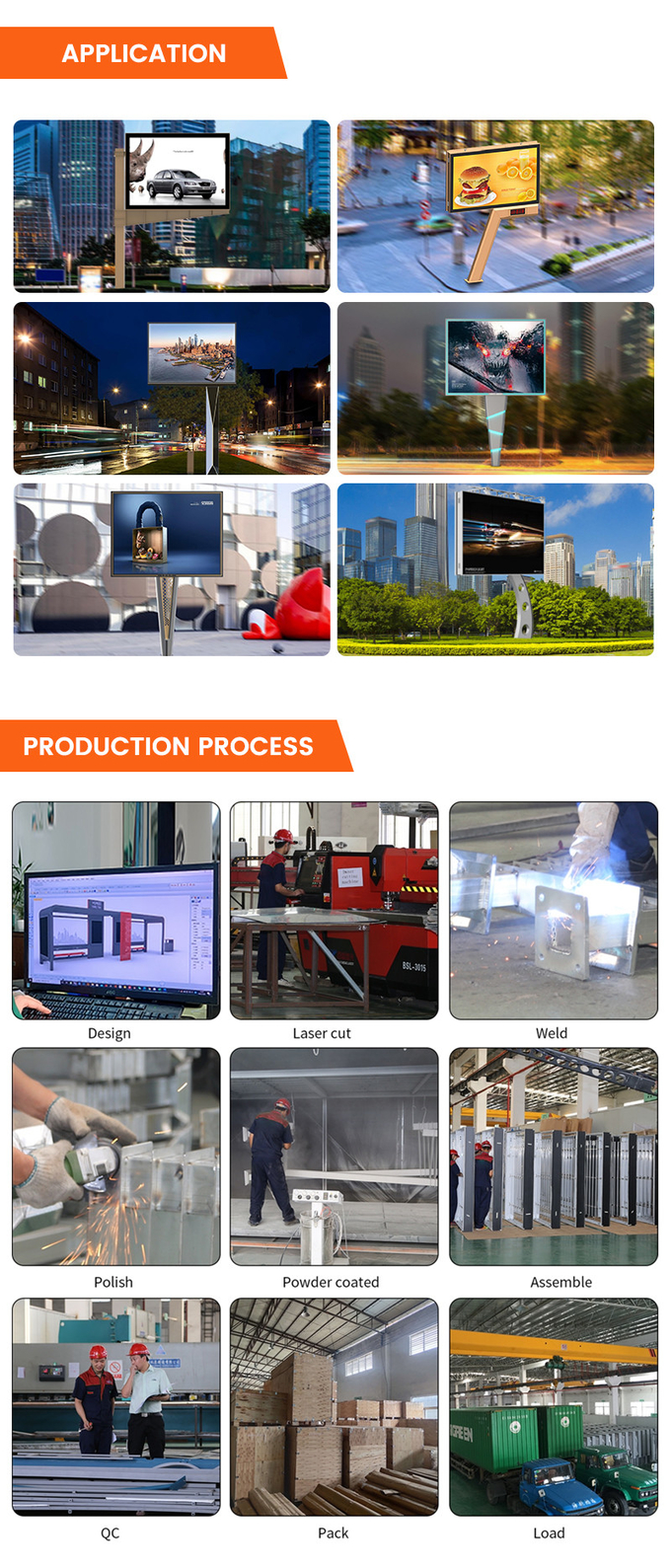 Easy installation 8000nits IP65 p6 digital display led screen billboard outdoor advertising