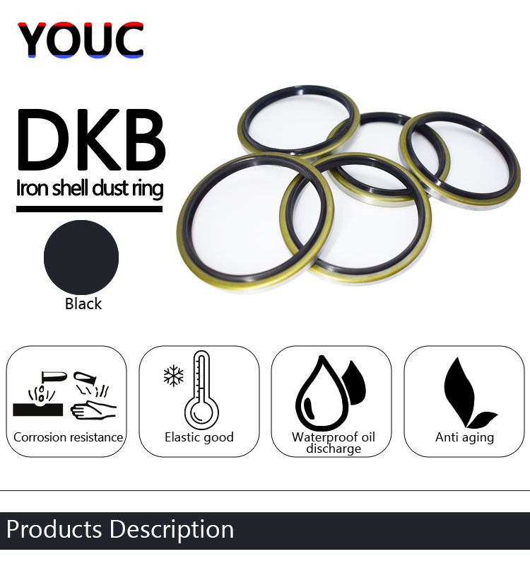 Black DKBI DKB Dust Oil Seal Hydraulic Dust Seal NBR PU Wiper Seal