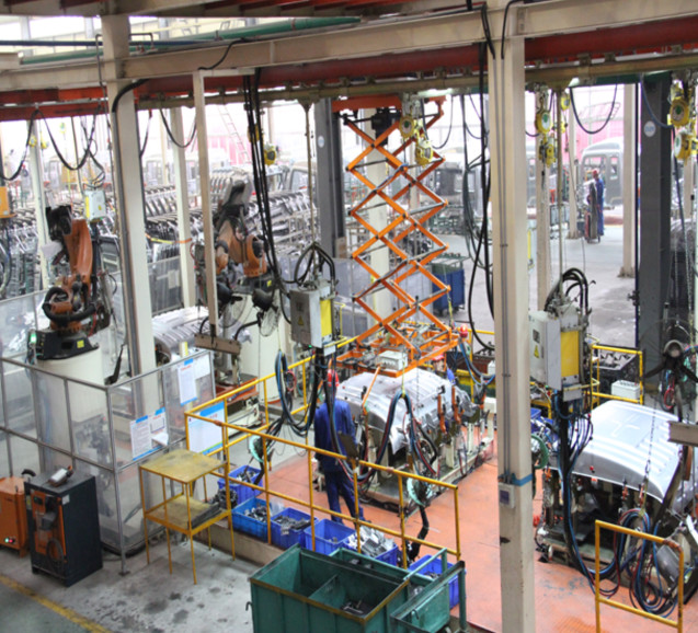 Cab welding line