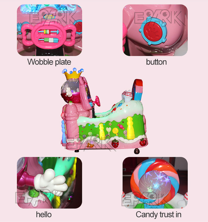 Kiddie Rides Dream Candy Led Light Electric Car Machine Coin Operated