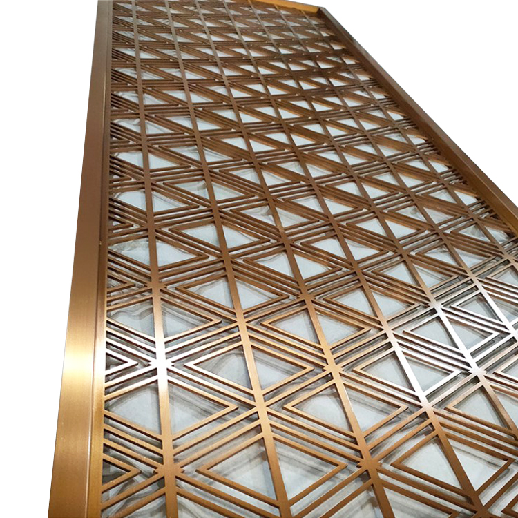 Waterproof laser cut brass screens metal room divider