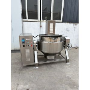 Electromagnetic Heating Industrial Cooking Kettle Jacketed Kettle With Agitator