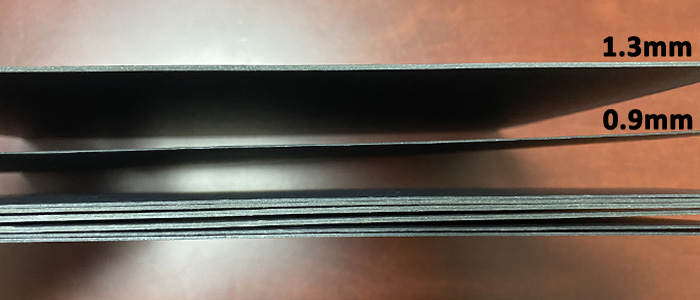 black cardboard