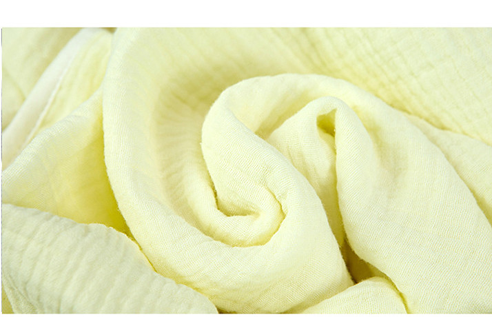 Six Layer Natural Crepe Gauze Fabric No Flurescent Agent Skin Friendly
