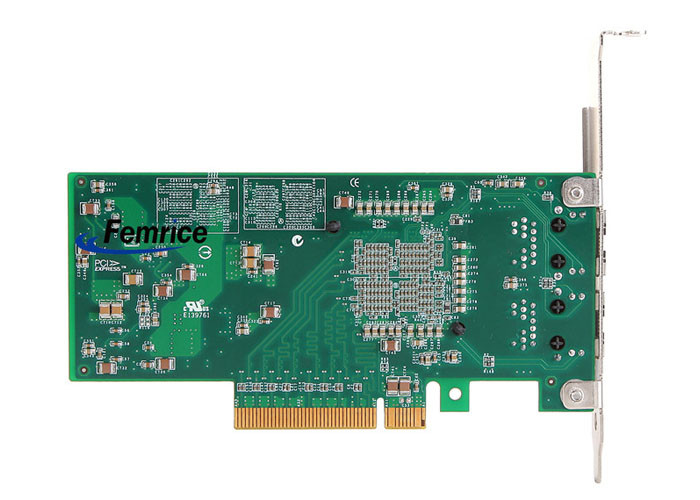 Femrice 100/1000/10000Mbps Dual Port Gigabit Ethernet PCIe x8 Server Adapter Intel X540 RJ45 Slots Network Controller