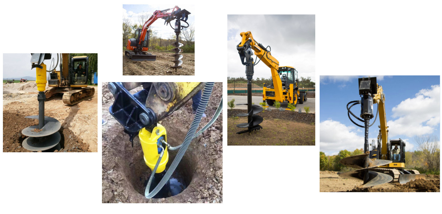 DaYan.HB Mini Post Hole Digger For Backhoe 190mm Excavator Earth Auger