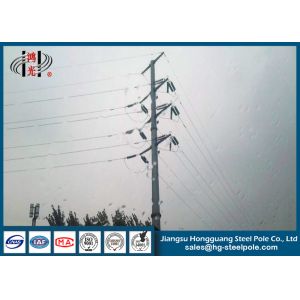 China 110KV Q235 Galvanized Steel Octagonal Electric Power Poles / Power Transmission Tower on sale