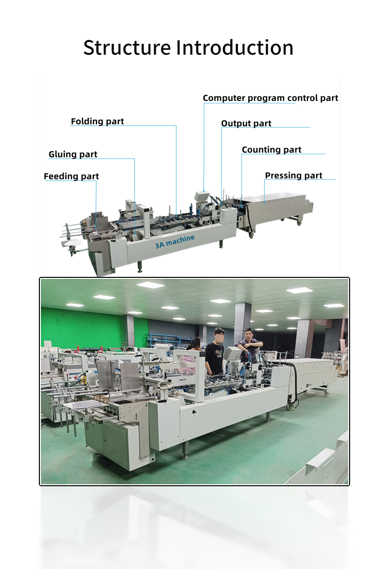 Convenient CQT-800 Aluminum Foil and Tin Foil Packaging Box Folding Gluing Machinery