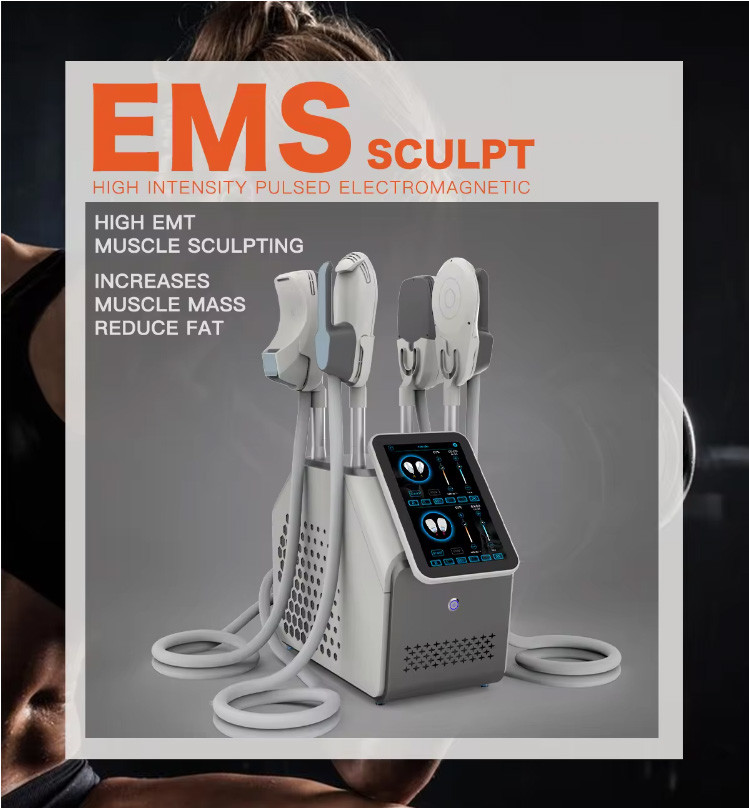Portable 4 Handle Ems Slim Circslim Contouring Neo Rf Hi Emt Sculpting Machine