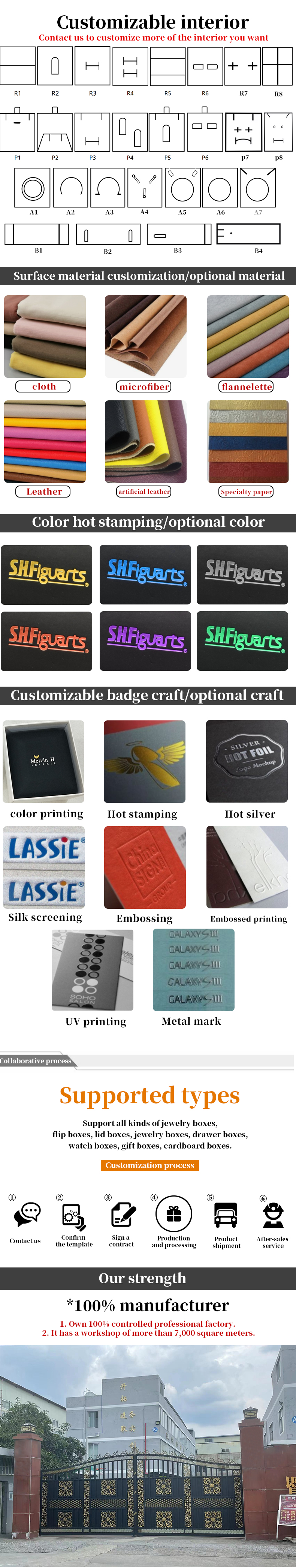 Customized Luxury Brushed Pattern Square Paper Jewelry Box for Hanhong Ring Necklace