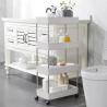 Buy cheap Large detachable Bulk Kitchen Supplies Rolling Utility Cart Storage Rack Shelves from wholesalers