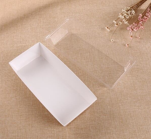 Wholesale custom Paper Cookies packing Cake Box with PVC window,Wholesale Plastic Square Birthday Wedding Packaging Clea