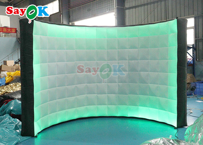 Portable Curved Inflatable Photo Booth Backdrop Wall For Exhibition