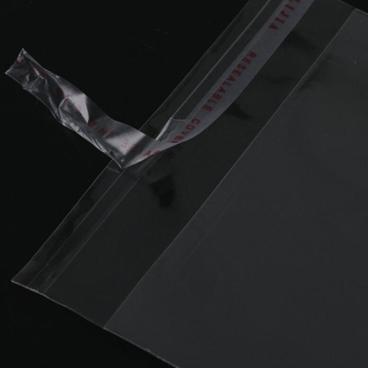 Self Adhesive Transparent Opp Plastic Bag , 2mil / 0.05mm Stationery Gift Header Bags Packaging