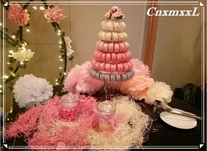 6 Tier Clear Blister Macaron Tower For Cake Decoration