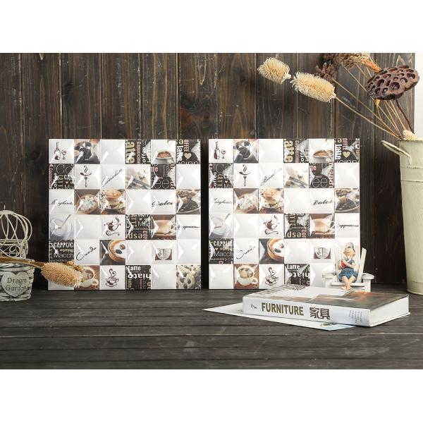 Quality 30x30cm Antibacterial Ceramic Rustic Tile White Brown for sale