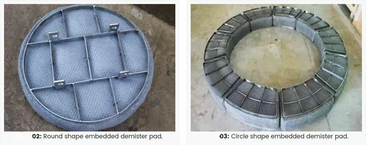 Customized Wire Mesh 300 Mm Demister Pad For Gas Liquid Separation