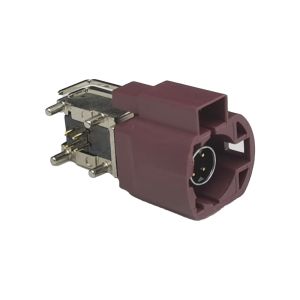 FAKRA HSD Connector Right Angle Vihicle LVDS Connectors For PCB Mounting Types