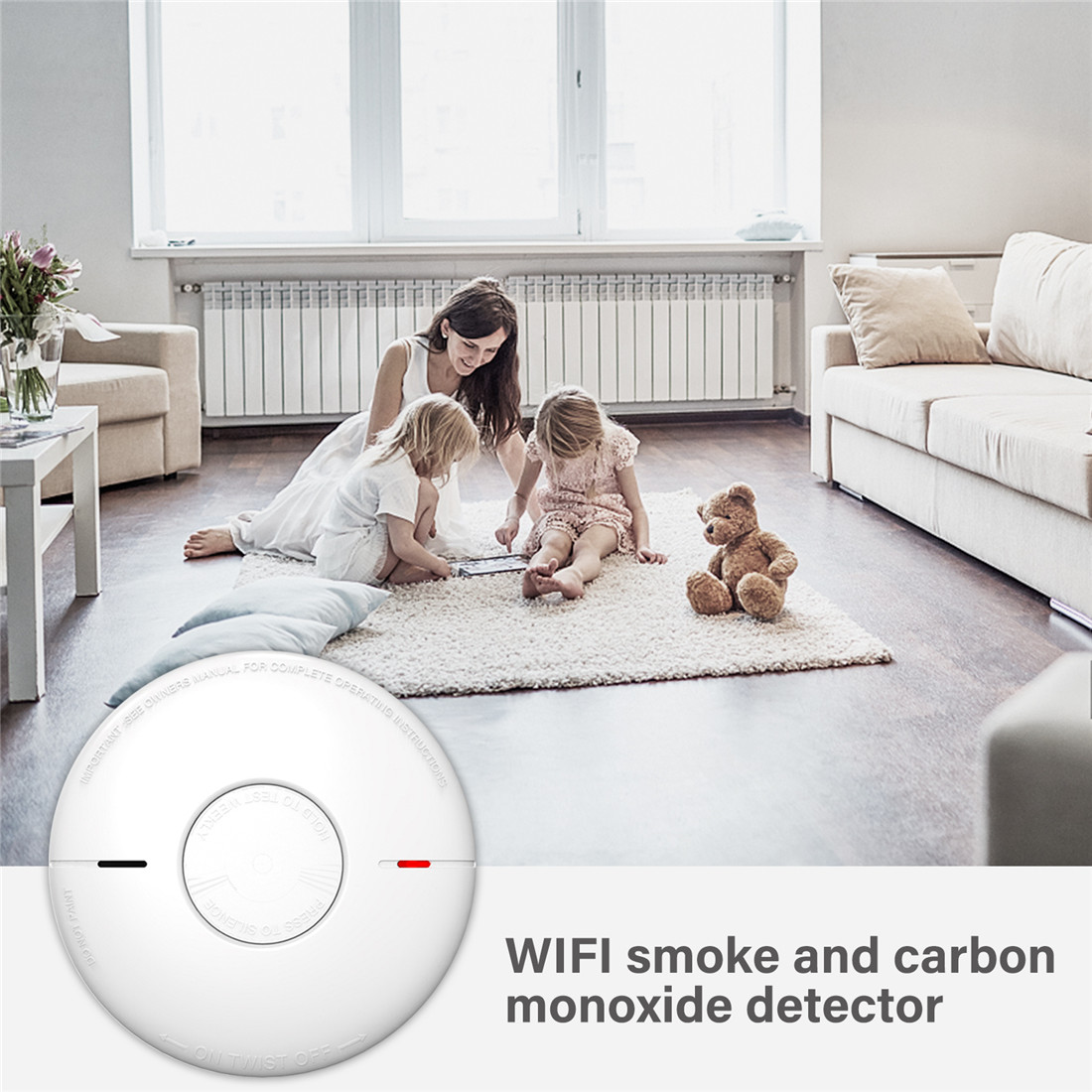 Wi-Fi Smoke And Carbon Monoxide Detector With UL Certification(AJ-9339W)