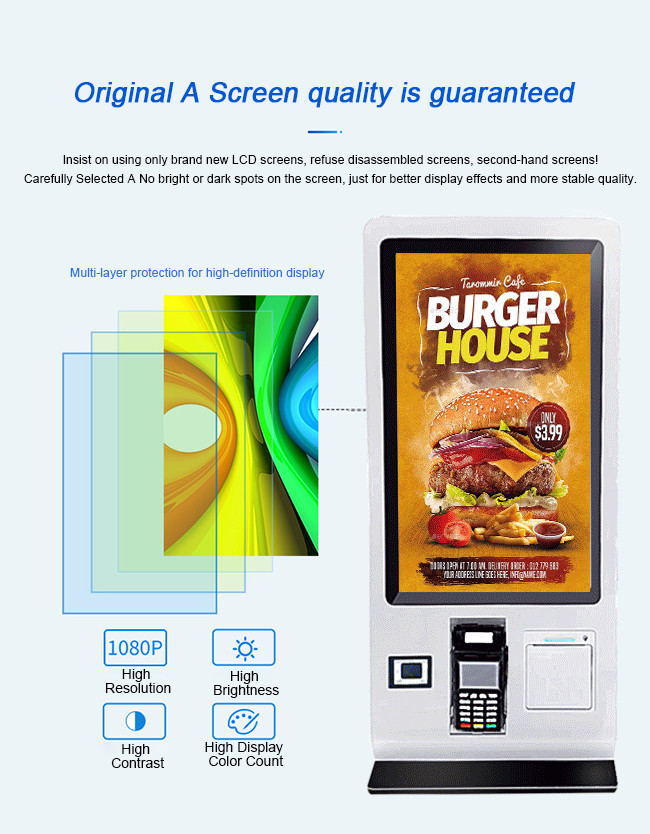 All-in-One Self-Order Kiosk for Retail Food and Hospitality Solutions