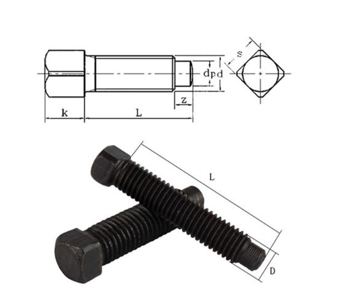 DIN479 GB85 JIS Carbon Steel DIN479 Square Head Bolts With Short Dog Point Square Head Bolts With Short Dog Point