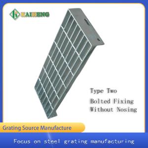  Galvanized Steel Grating Treads 60mm Pitch Bearing Bars Manufactures