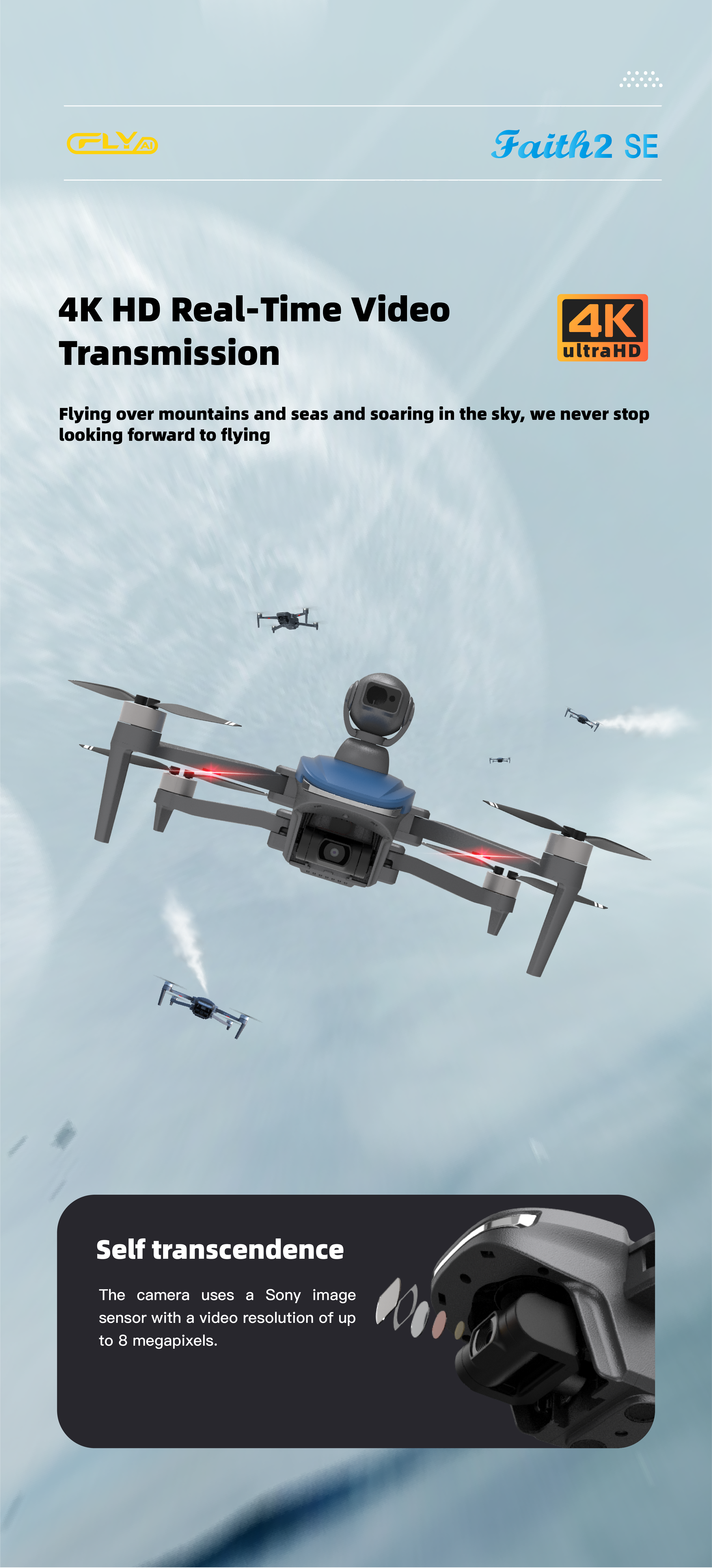 4 Channels C-fly Faith2 Se With 4k Hd Camera And Gps Long Range Gimbal Fpv 5g Wifi Rc Quadcopter 540 Obstacle Avoidance