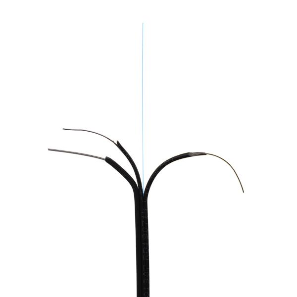 White Lead In FTTH Butterfly Drop Fibre Cable , Fiber Optic Drop Cable For Home