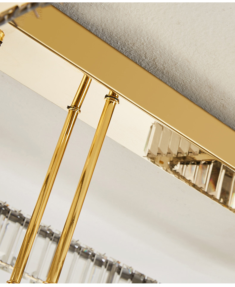 Luxury Living Room Smart Led Chandelier Modern Hall Glossy K9 Crystal Ceiling Chandelier(WH-CA-104)