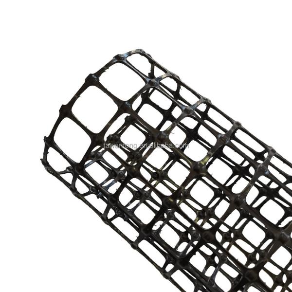 400g Nonwoven Biaxial Plastic Geogrid Composite for Soil Stabilization Black