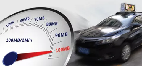 4G P5 Vehicle Top Advertising Taxi Roof Top LED Sign Top Variable Message Display