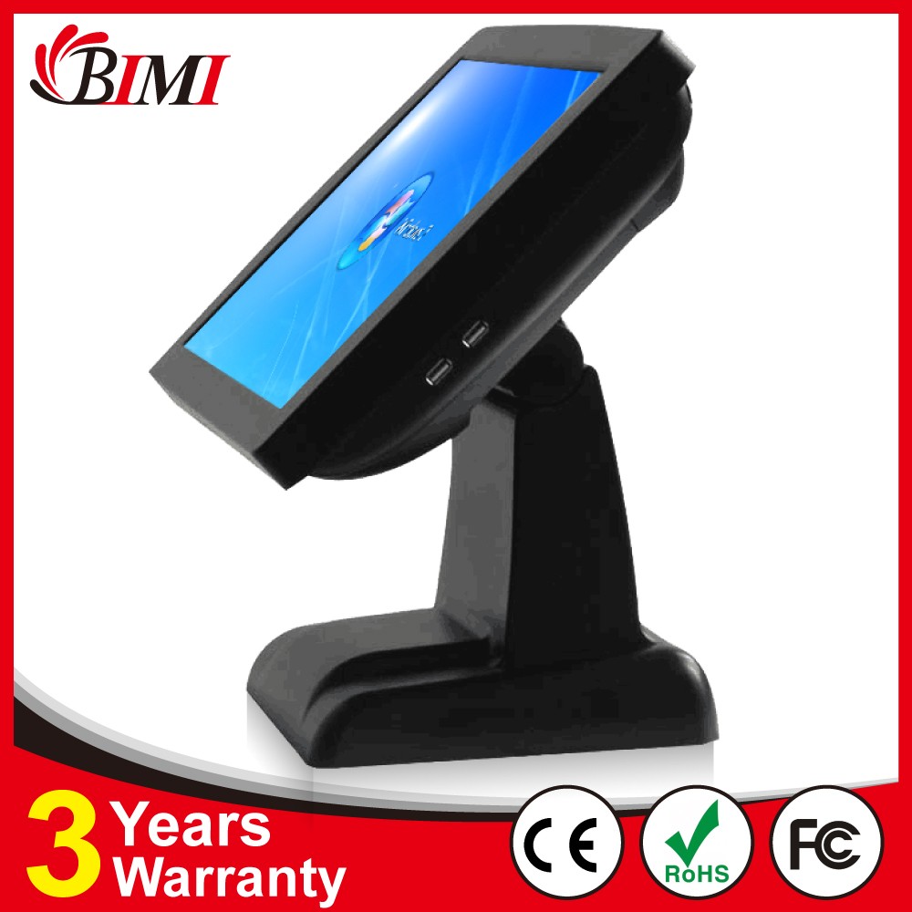 POS Terminal with 58mm Printer 128mm * 64mm Display and 3 Bills 5 Coins Cash Drawer