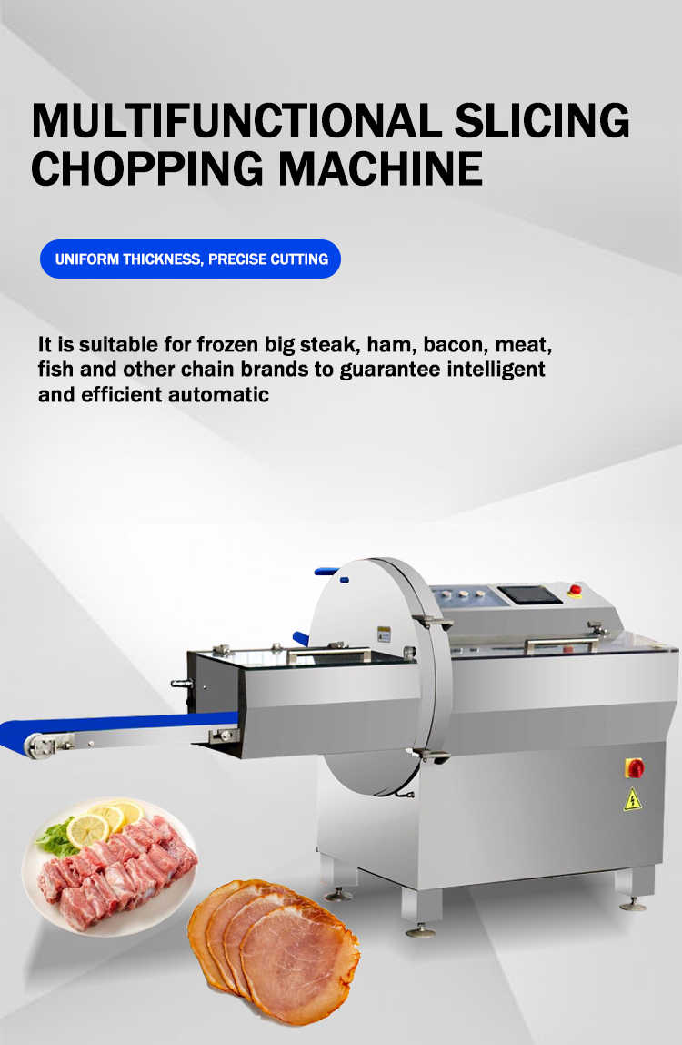 Multi-Functional Frozen Meat Slicer Machine Bacon Cheese Ham Slicer Large Capacity