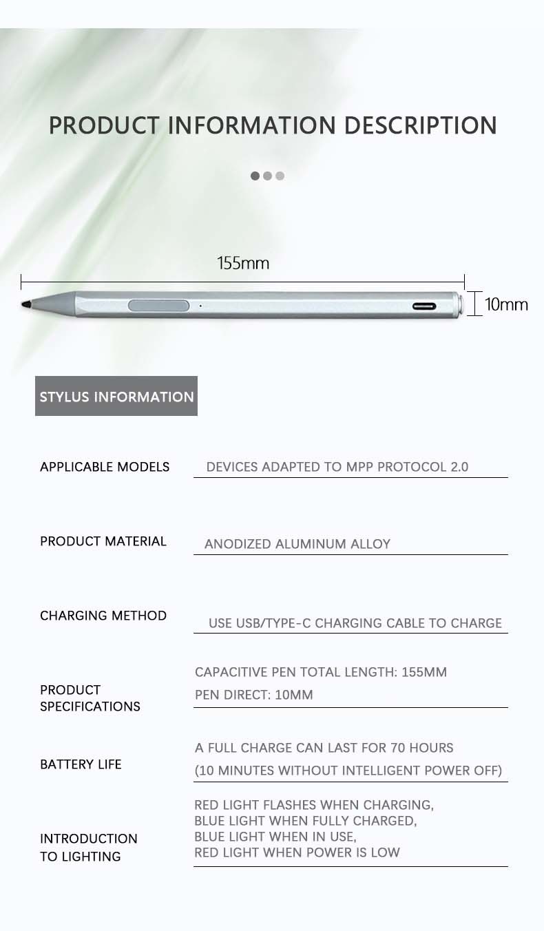 Active Capacitive Apple Pencil 2 - For IPad Pro 11 1st/2nd Gen And IPad Pro 12 3rd/4th Gen